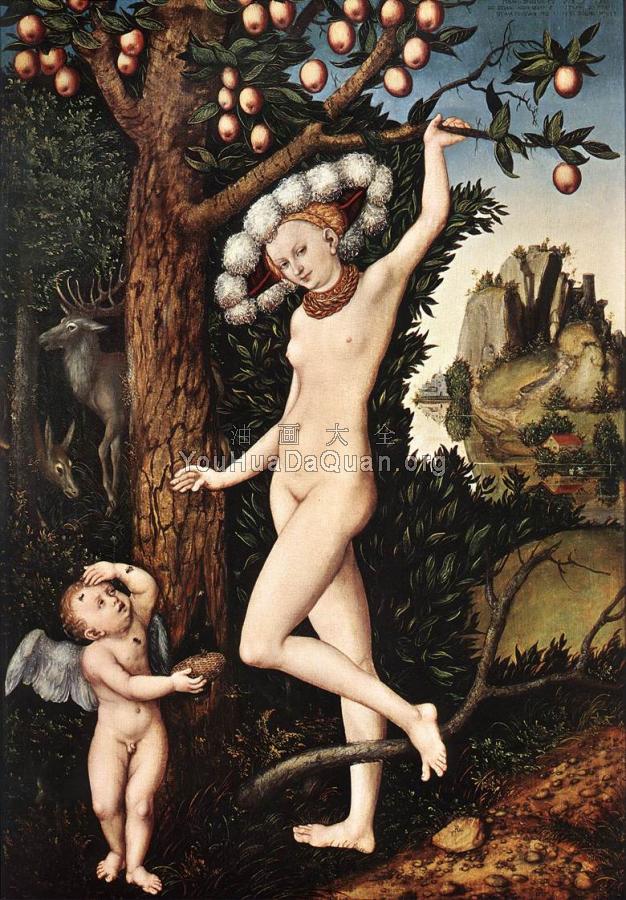 Cupid Complaining to Venus - 卢卡斯·伊尔·韦基奥·克拉纳赫